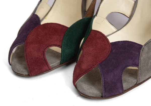 MIU MIU Color Switching Suede High Heels K-166703_003