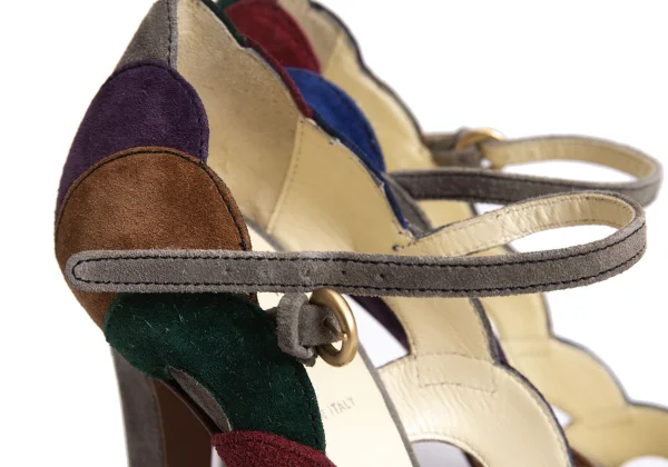 MIU MIU Color Switching Suede High Heels K-166703_008