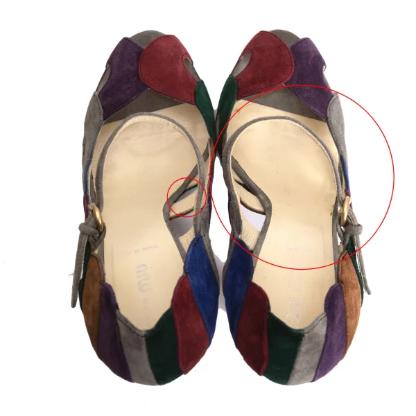 MIU MIU Color Switching Suede High Heels K-166703_009