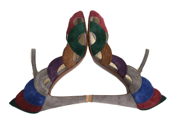 MIU MIU Color Switching Suede High Heels K-166703_012