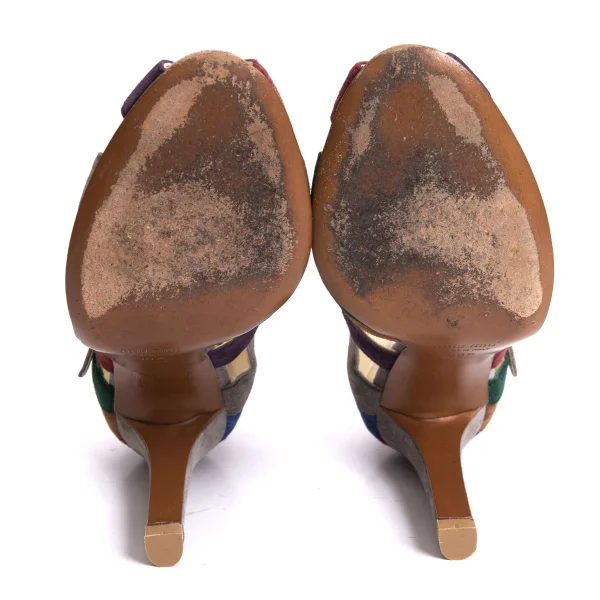MIU MIU Color Switching Suede High Heels K-166703_014
