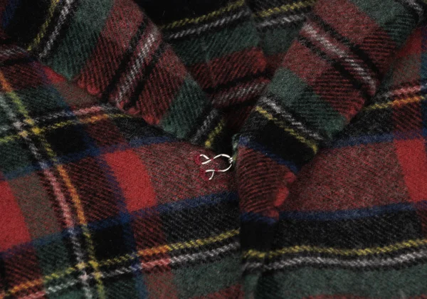 COMME des GARCONS Fulling Check Gathered Switching Jacket K-166704_005