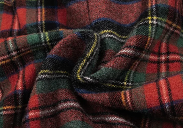 COMME des GARCONS Fulling Check Gathered Switching Jacket K-166704_016