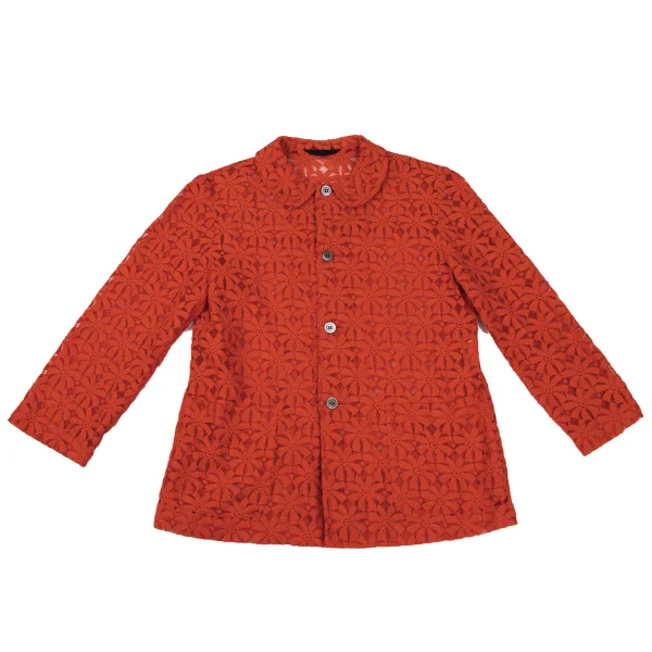 COMME des GARCONS Floral Lace Round Collar Shirt Jacket K-166707_002