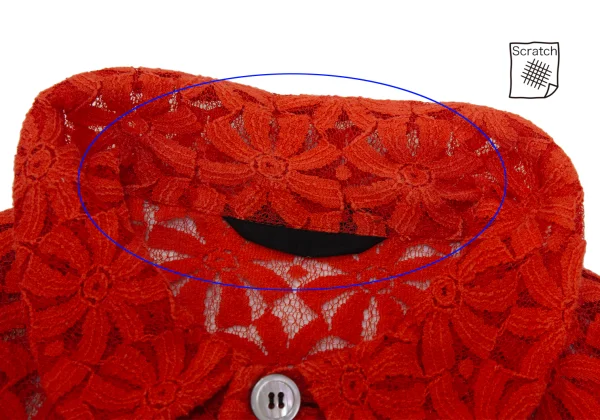 COMME des GARCONS Floral Lace Round Collar Shirt Jacket K-166707_005