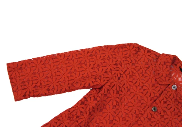 COMME des GARCONS Floral Lace Round Collar Shirt Jacket K-166707_007