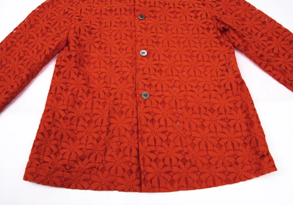 COMME des GARCONS Floral Lace Round Collar Shirt Jacket K-166707_009