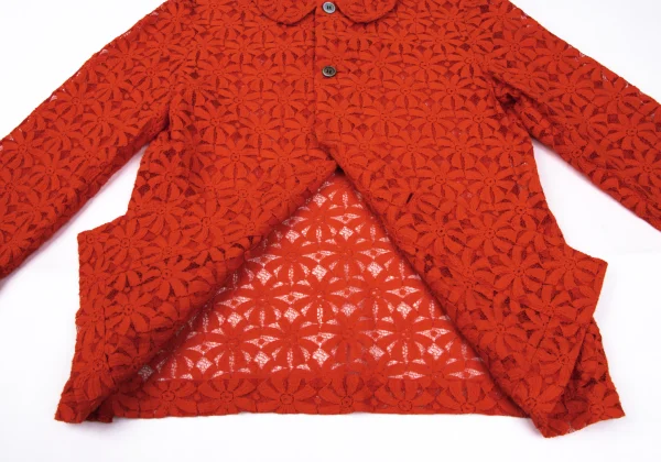 COMME des GARCONS Floral Lace Round Collar Shirt Jacket K-166707_011