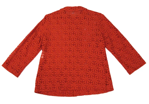 COMME des GARCONS Floral Lace Round Collar Shirt Jacket K-166707_012