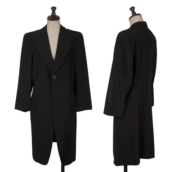 COMME des GARCONS Wool Peak Lapel Long Jacket Black S K-166712_001
