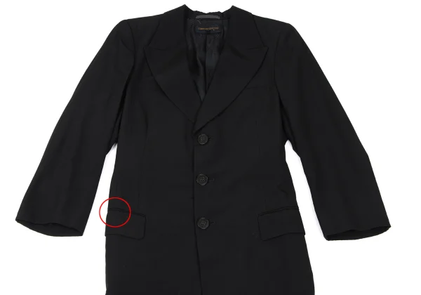COMME des GARCONS Wool Peak Lapel Long Jacket K-166712_003