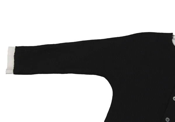 COMME des GARCONS Rib Knit Collarless Jacket K-166713_005