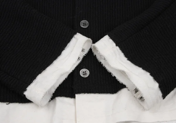 COMME des GARCONS Rib Knit Collarless Jacket K-166713_006