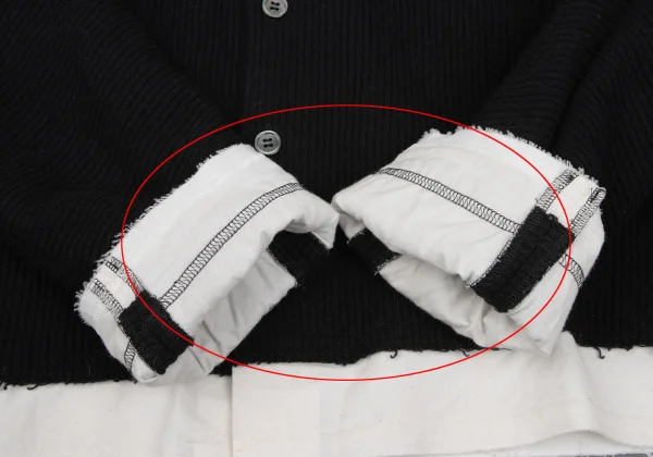 COMME des GARCONS Rib Knit Collarless Jacket K-166713_007