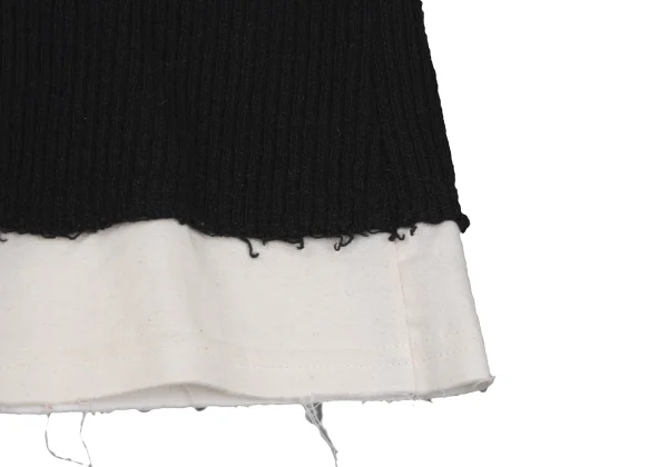 COMME des GARCONS Rib Knit Collarless Jacket K-166713_012