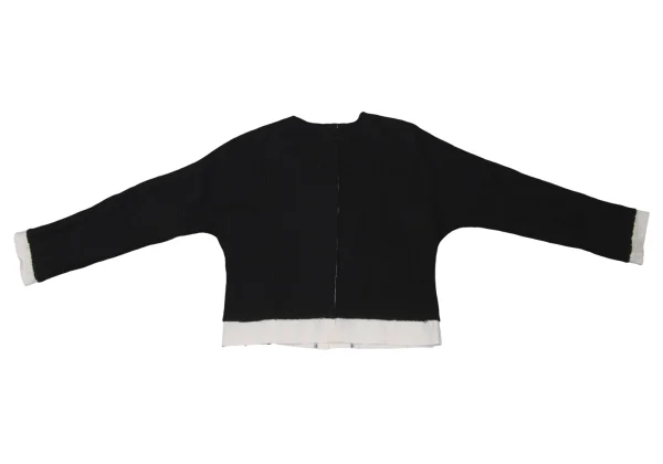 COMME des GARCONS Rib Knit Collarless Jacket K-166713_014