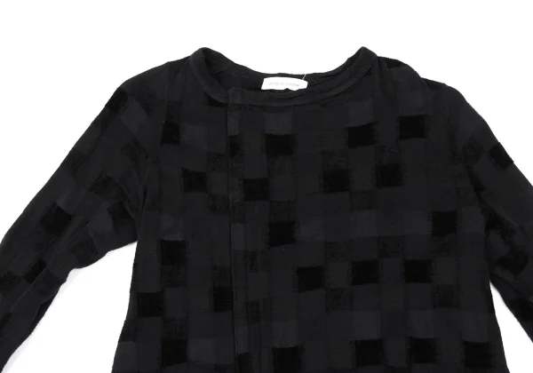 COMME des GARCONS Detachable Ribbon Checker Cardigan K-166718_003