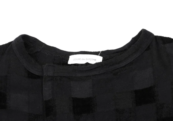 COMME des GARCONS Detachable Ribbon Checker Cardigan K-166718_004