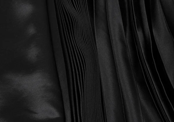 COMME des GARCONS Accordion Pleated Satin Skirt K-166725_010