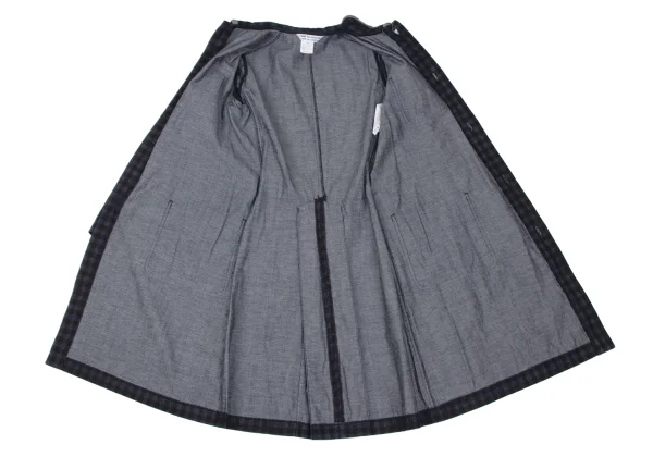 COMME des GARCONS Cotton Block Check Houndstooth Piping Coat K-166727_015