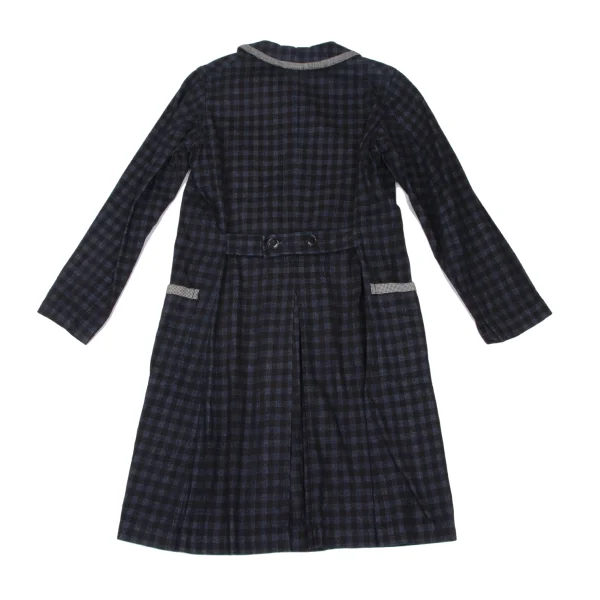 COMME des GARCONS Cotton Block Check Houndstooth Piping Coat K-166727_016
