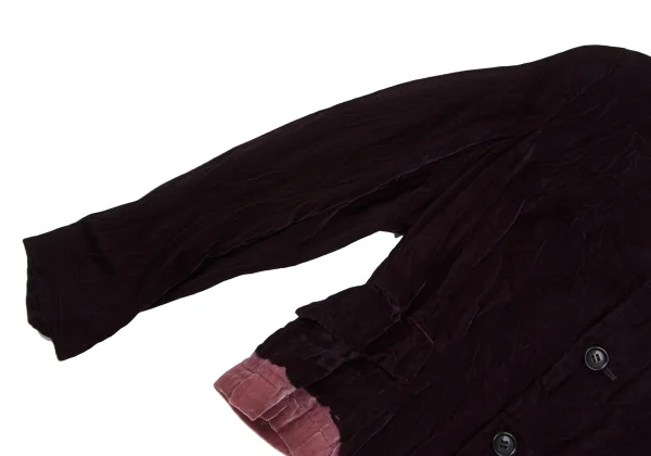 COMME des GARCONS Hem Bleached Velour Round Collar Jacket K-166729_006