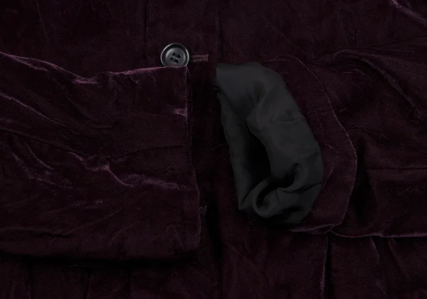 COMME des GARCONS Hem Bleached Velour Round Collar Jacket K-166729_007