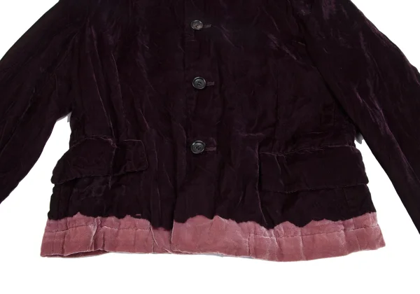 COMME des GARCONS Hem Bleached Velour Round Collar Jacket K-166729_008