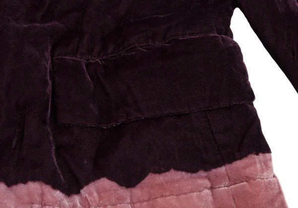 COMME des GARCONS Hem Bleached Velour Round Collar Jacket K-166729_009