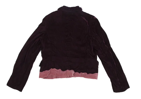 COMME des GARCONS Hem Bleached Velour Round Collar Jacket K-166729_011