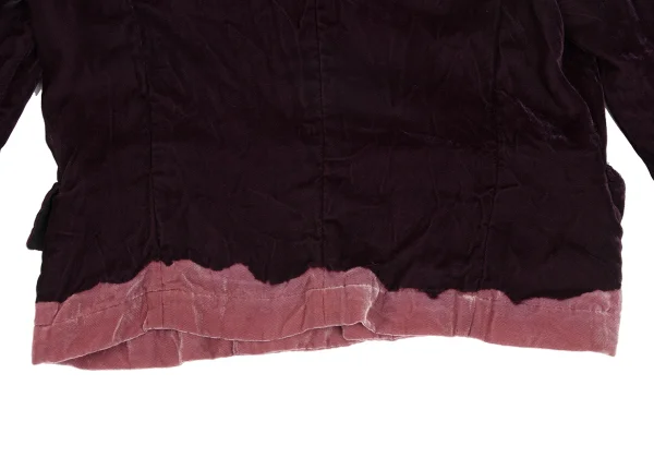 COMME des GARCONS Hem Bleached Velour Round Collar Jacket K-166729_012