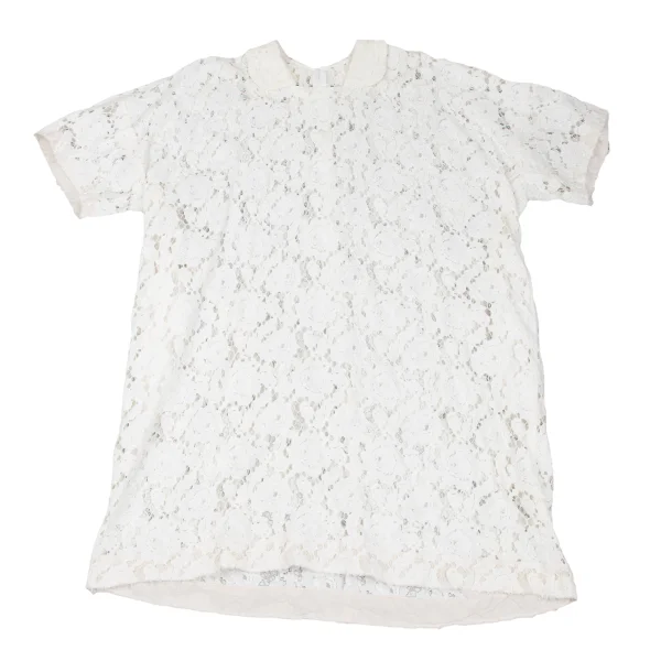 COMME des GARCONS Floral Lace Off-shoulder Short Sleeve Dress K-166731_002