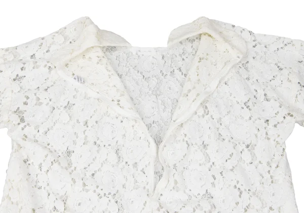 COMME des GARCONS Floral Lace Off-shoulder Short Sleeve Dress K-166731_009