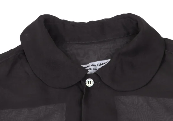 COMME des GARCONS Hem Frill Dyed Sheer Blouse K-166735_005