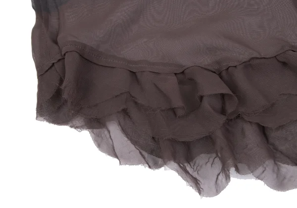 COMME des GARCONS Hem Frill Dyed Sheer Blouse K-166735_012