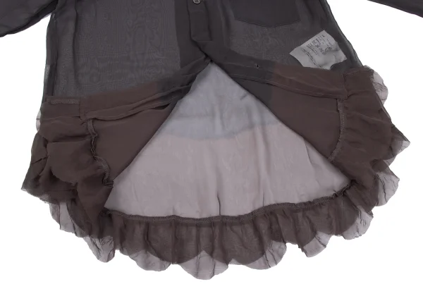 COMME des GARCONS Hem Frill Dyed Sheer Blouse K-166735_013
