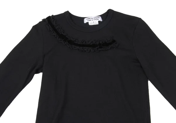 COMME des GARCONS Ribbon Tape Embellished Knit Top K-166737_003