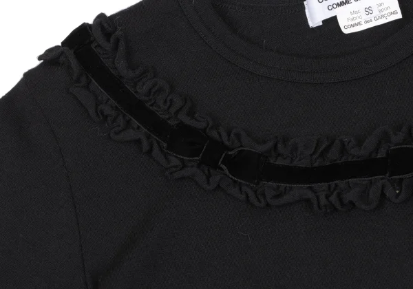 COMME des GARCONS Ribbon Tape Embellished Knit Top K-166737_005