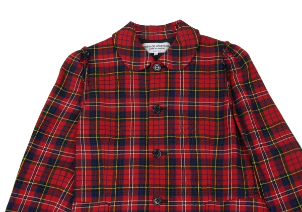 robe de chambre COMME des GARCONS Cutting Outseam Check Jacket K-166740_003