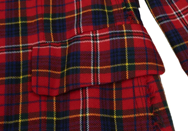 robe de chambre COMME des GARCONS Cutting Outseam Check Jacket K-166740_010
