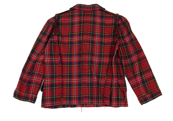 robe de chambre COMME des GARCONS Cutting Outseam Check Jacket K-166740_012
