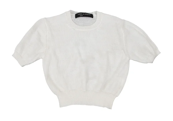COMME des GARCONS NOIR Cropped Short Sleeved Knit Top K-166742_002