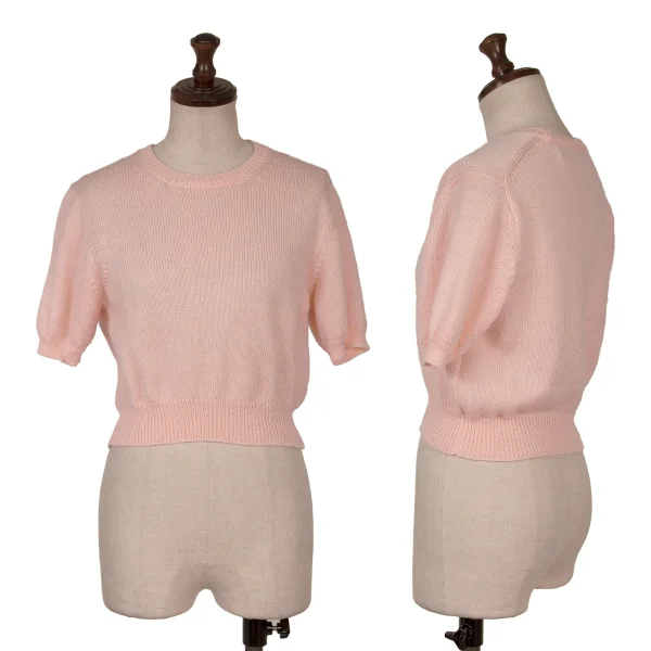 COMME des GARCONS NOIR Cropped Short Sleeved Knit Top   K-166743_001