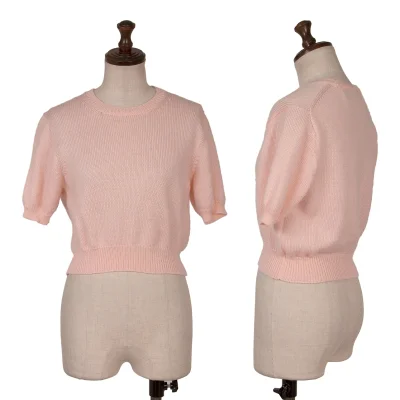 COMME des GARCONS NOIR Cropped Short Sleeved Knit Top