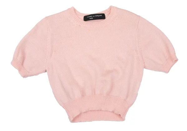 COMME des GARCONS NOIR Cropped Short Sleeved Knit Top K-166743_002