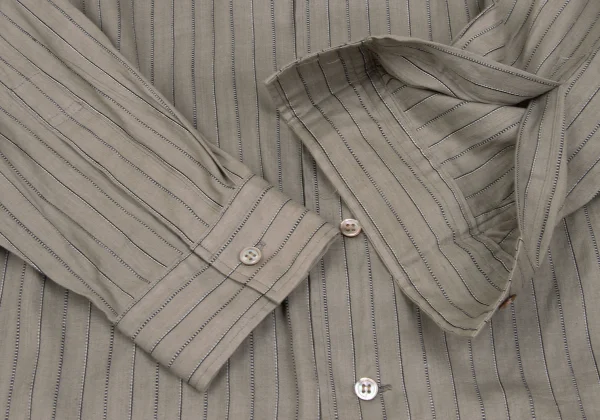 Y's for men Silk Cotton Striped Weave Shirt K-166745_008