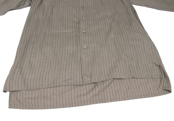 Y's for men Silk Cotton Striped Weave Shirt K-166745_009