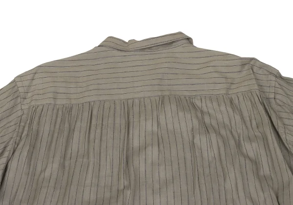 Y's for men Silk Cotton Striped Weave Shirt K-166745_012