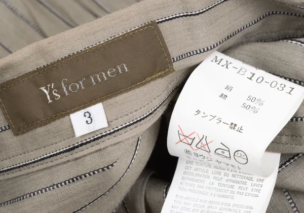 Y's for men Silk Cotton Striped Weave Shirt K-166745_015