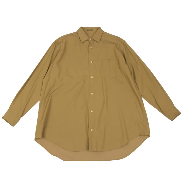 Y's for men Wool Cotton Shirt Beige,Mustard M-L K-166746_001